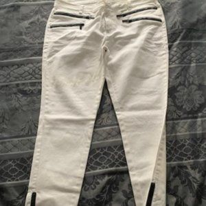 MICHAEL KORS Womens Size 12 Black White Pocket Ankle Zipper NEW nwt jean legging